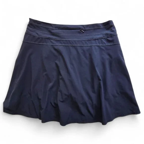 Athleta All Day Skort 12 Navy Blue Athletic Skirt Shorts Travel Athleisure Beach - Picture 2 of 11